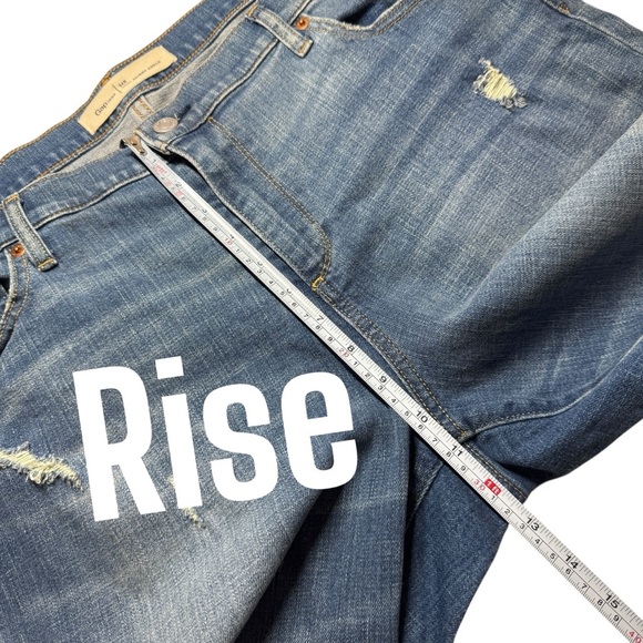 Gap True Skinny Ankle distressed denim jeans raw hem women’s 34 R medium indigo - Picture 12 of 14